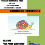 10/05/2013 – ANIMALISMO E DECRESCITA: INCONTRO A CURA DELLA LAV DI BASSANO