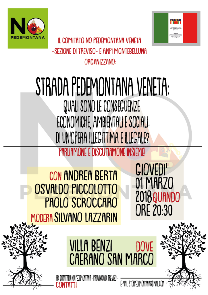 01/03/2018 – SPV: QUALI LE IMPLICAZIONI ECONOMICHE, AMBIENTALI E SOCIALI DI UN‘OPERA ILLEGITTIMA?