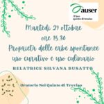 29/10/2024 – ERBE SPONTANEE: USO CURATIVO E CULINARIO – con Silvana Busatto